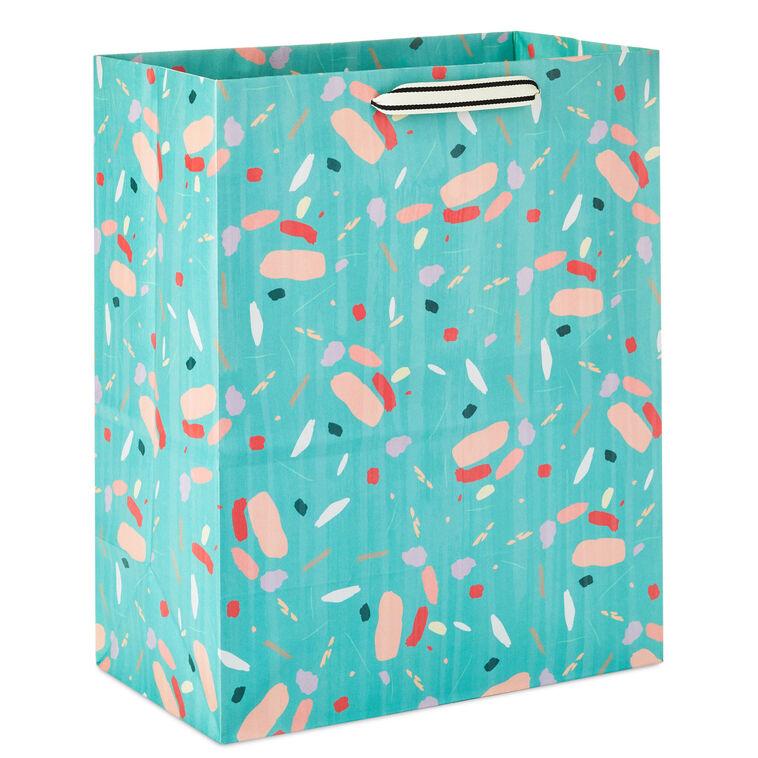 hallmark 13" Colorful Terrazzo on Mint Large Gift Bag