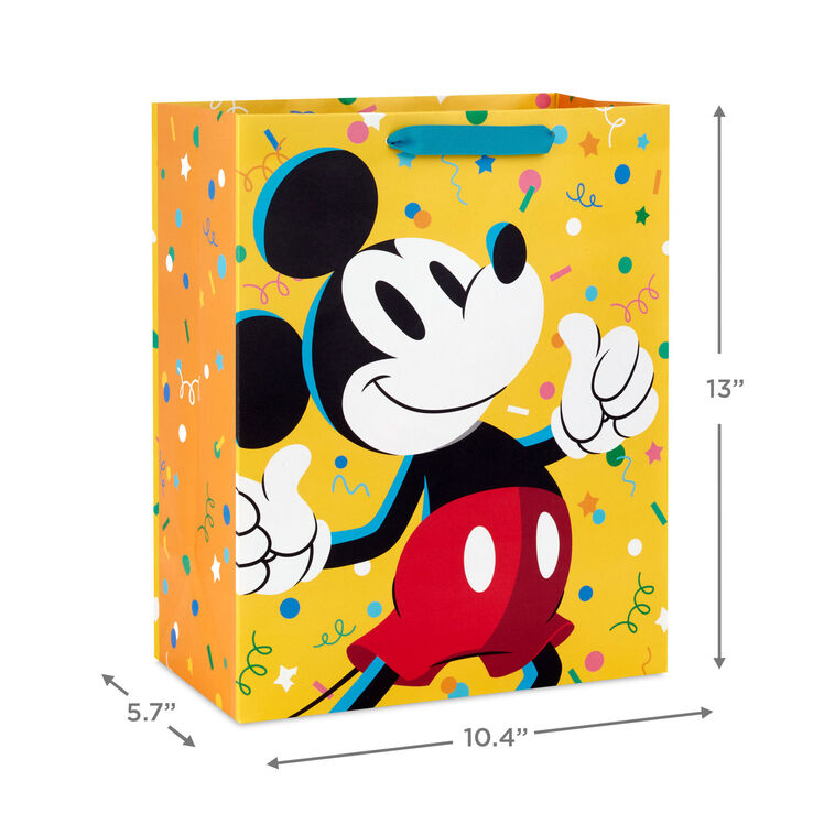Hallmark 13" Disney Mickey Mouse Thumbs Up Large Gift Bag