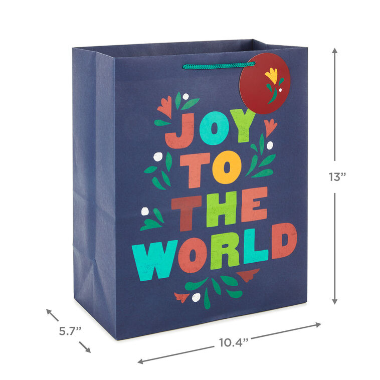 Hallmark 13" Dove And Joy Lettering 4-Pack Large Christmas Gift Bags