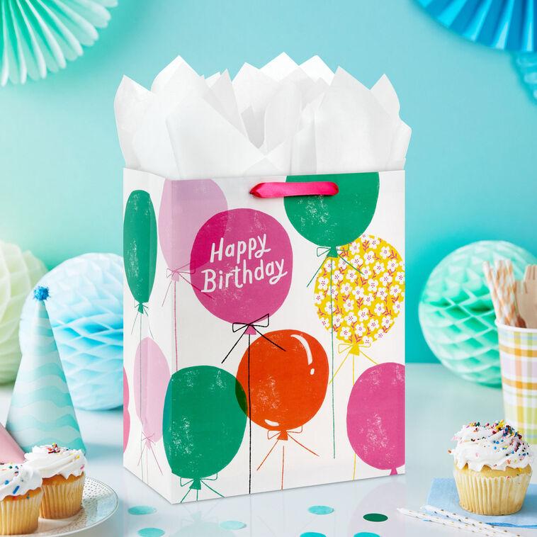 Hallmark 13" Floating Balloons Large Birthday Gift Bag