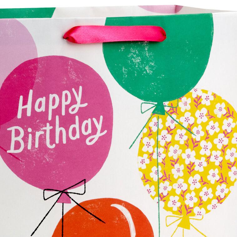 Hallmark 13" Floating Balloons Large Birthday Gift Bag