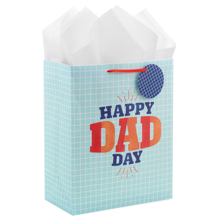 hallmark 13" Happy Dad Day Large Father's Day Gift Bag With Tissue Paper