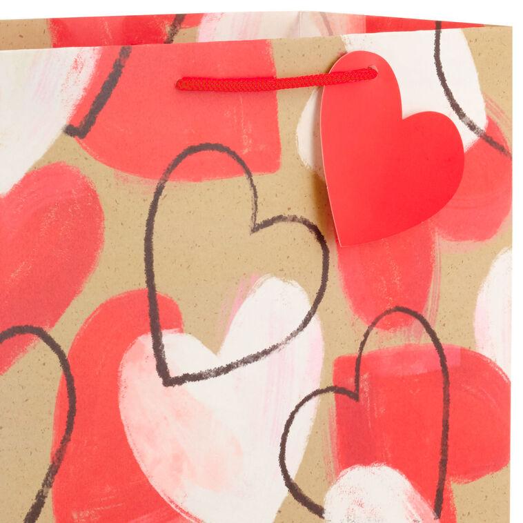 Hallmark 13" Happy Heart Day And Painted Hearts 4-Pack Large Valentine's Day Gift Bags