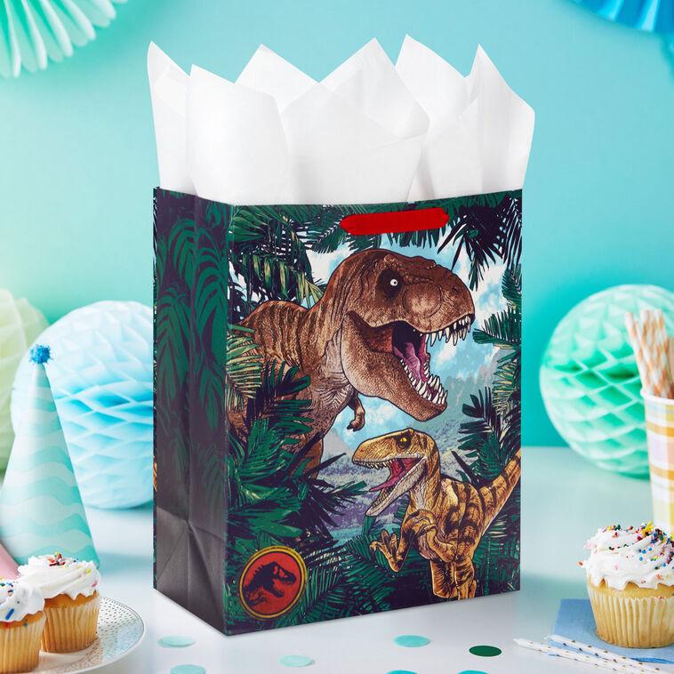 Hallmark 13" Jurassic Park T-Rex Territory Large Gift Bag With Tissue Paper