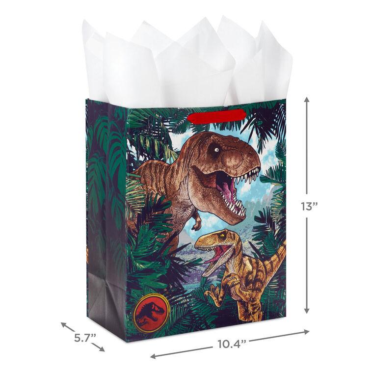 Hallmark 13" Jurassic Park T-Rex Territory Large Gift Bag With Tissue Paper
