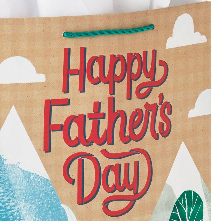 Hallmark 13" Mountain Scene Large Father's Day Gift Bag With Tissue