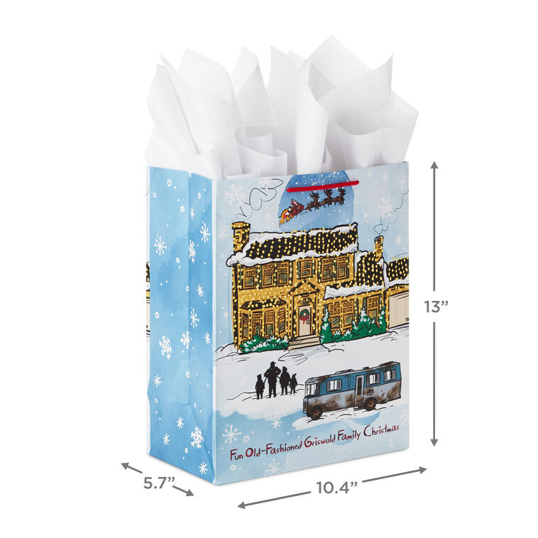 Hallmark 13" National Lampoon's Christmas Vacation™ House With Lights Large Gift Bag With Tissue Paper