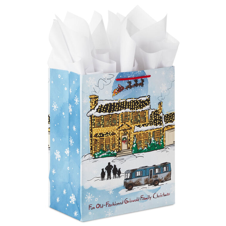 hallmark 13" National Lampoon's Christmas Vacation™ House With Lights Large Gift Bag With Tissue Paper