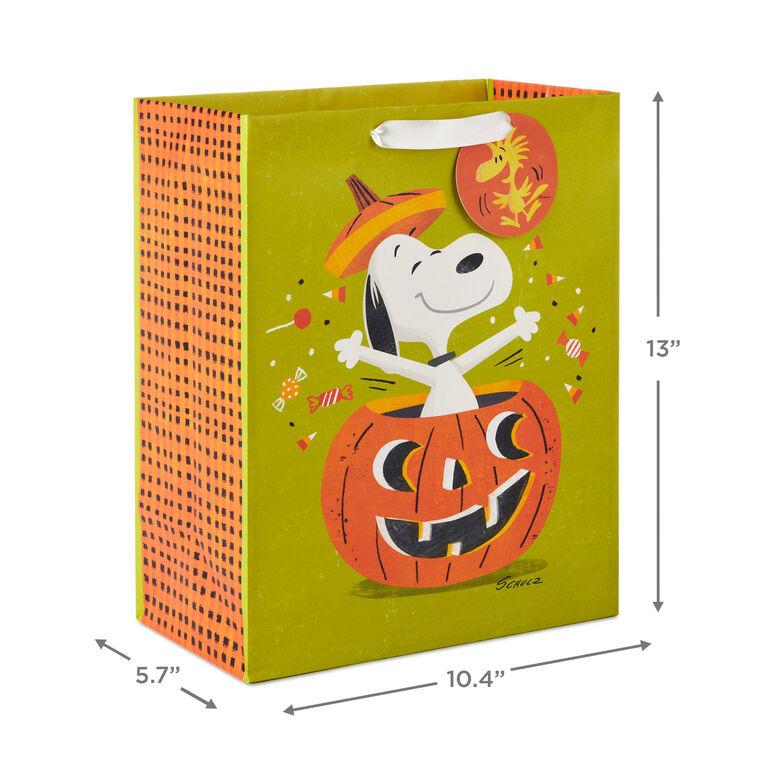 Hallmark 13" Peanuts® Snoopy In Pumpkin Large Halloween Gift Bag