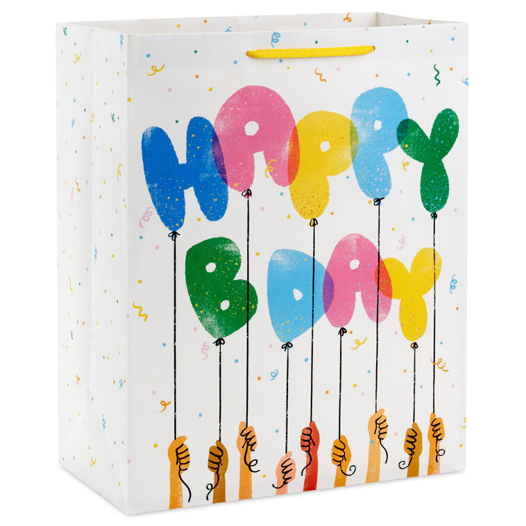 hallmark 13" Playful Balloons Large Birthday Gift Bag