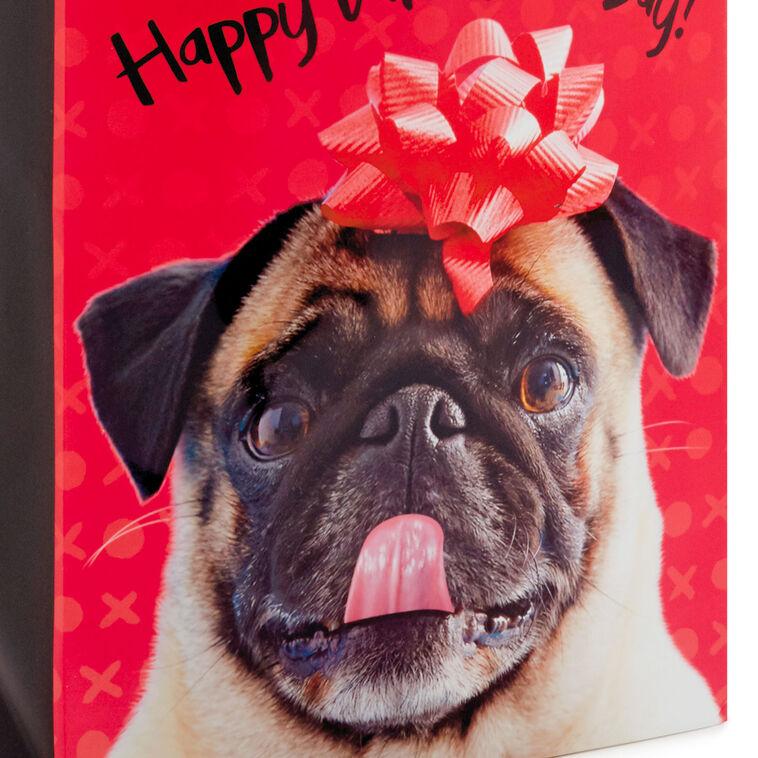 Hallmark 13" Pug And Happy Valentine's Day 2-Pack Large Gift Bags With Tissue Paper