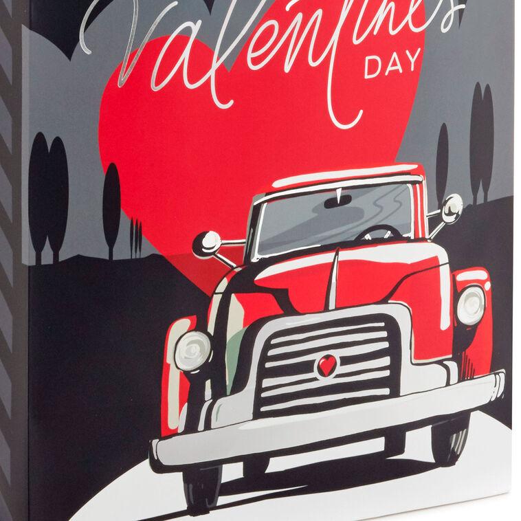 Hallmark 13" Stripes And Red Truck 2-Pack Large Valentine's Day Gift Bags With Tissue Paper
