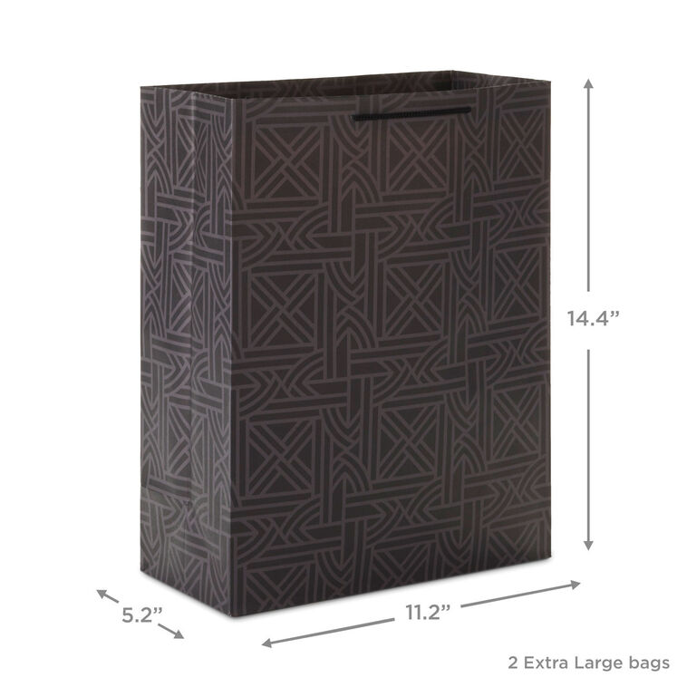 Hallmark 14.4" Geometric And Father's Day 2-Pack Extra-Large Gift Bags
