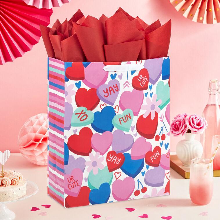Hallmark 15.5" Candy Hearts Extra-Large Valentine's Day Gift Bag With Tissue Paper