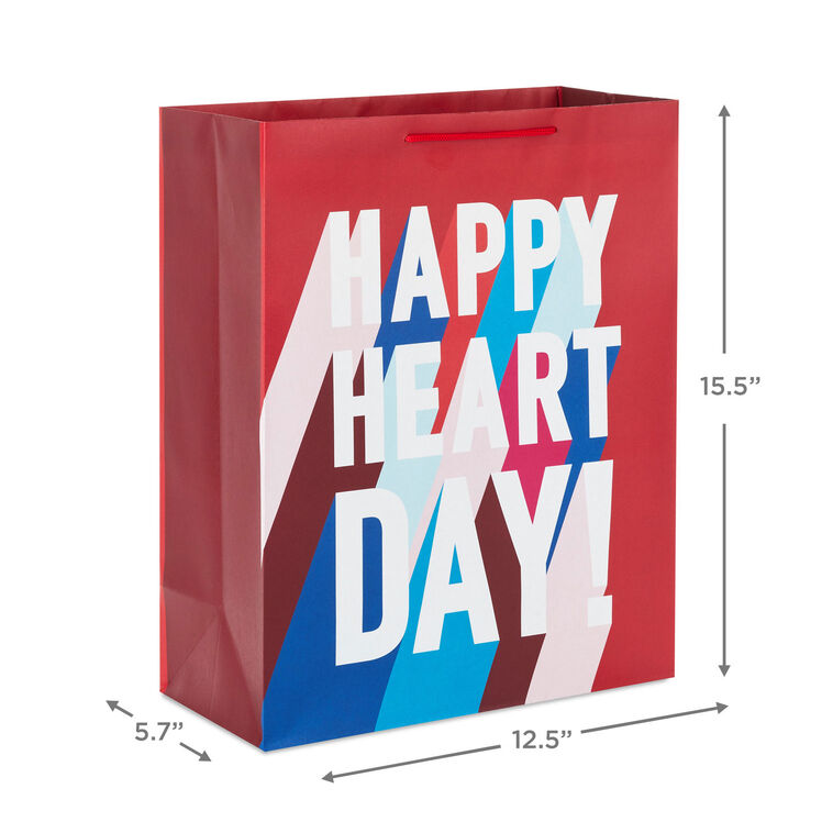 Hallmark 15.5" Happy Heart Day 2-Pack Assorted Extra-Large Gift Bags