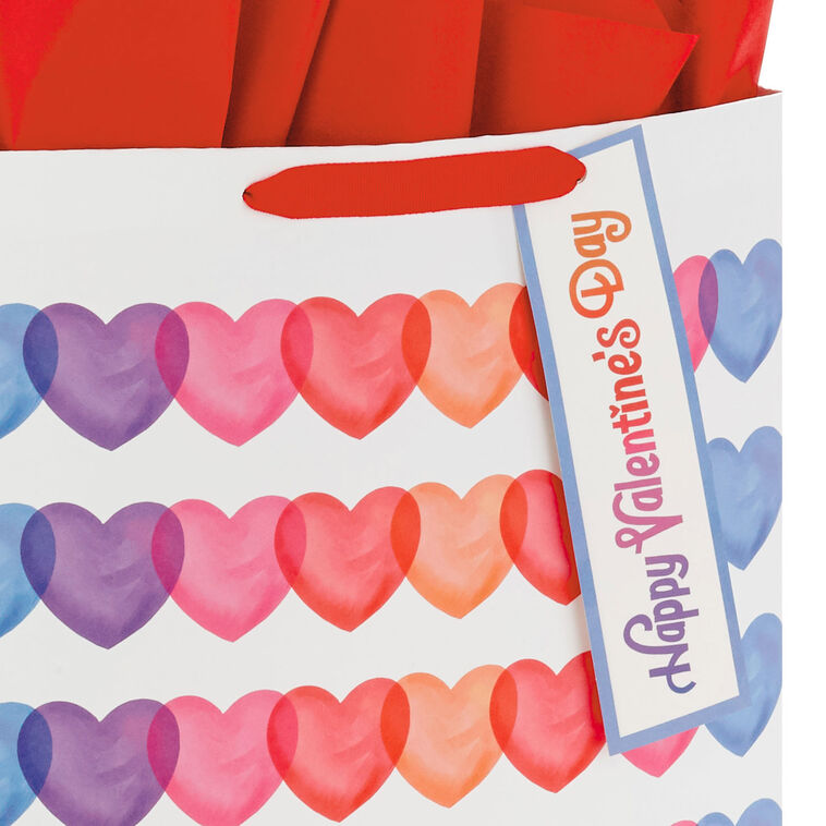 Hallmark 15.5" Pastel Hearts X-Large Valentine's Day Gift Bag With Tissue Paper