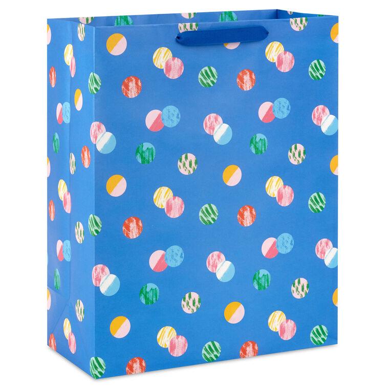 hallmark 15.5" Playful Dots on Blue Extra-Large Gift Bag