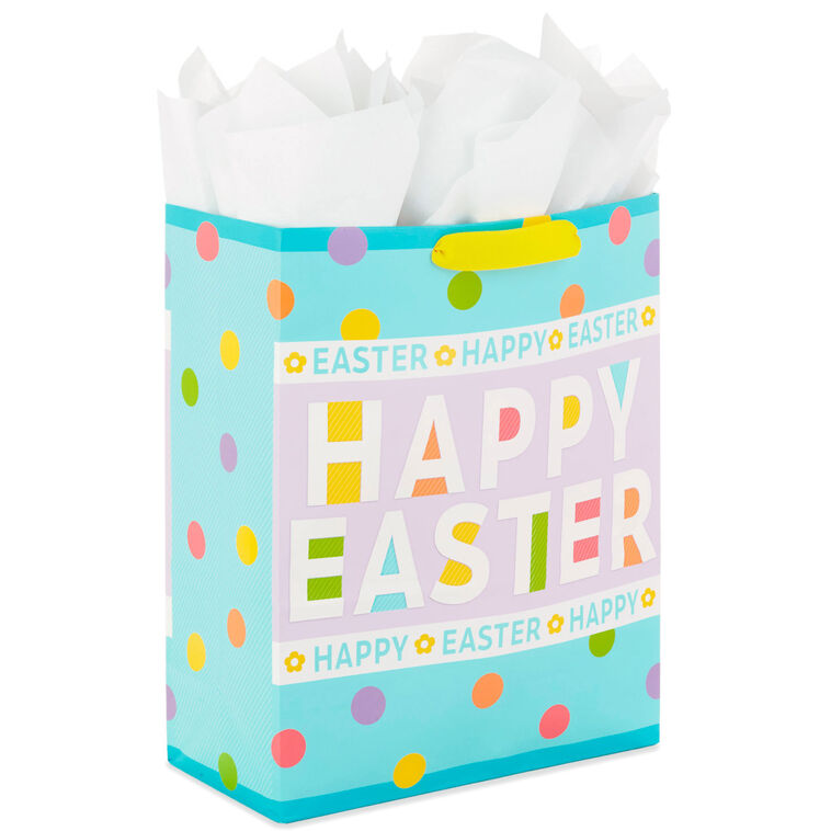 hallmark 15.5" Polka Dots Extra-Large Easter Gift Bag With Tissue
