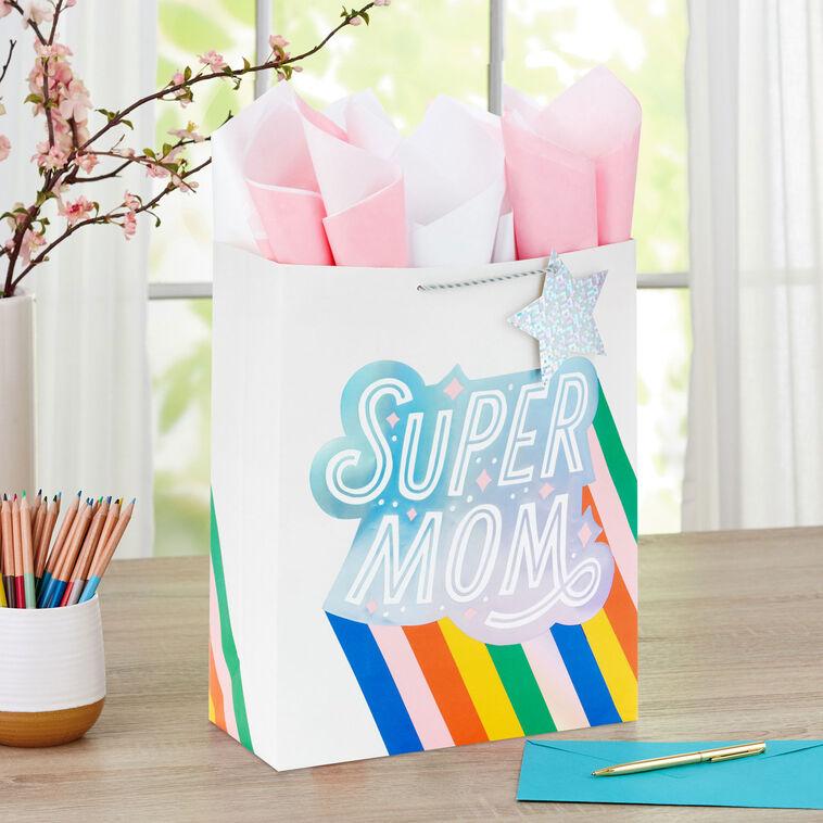 Hallmark 15.5" Super Mom Extra-Large Gift Bag With Tissue Paper