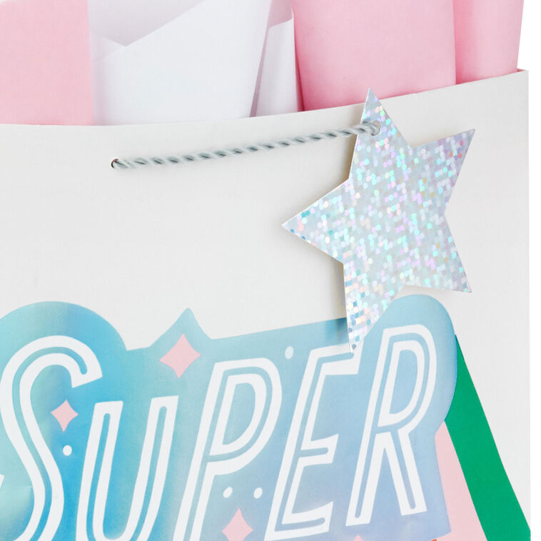Hallmark 15.5" Super Mom Extra-Large Gift Bag With Tissue Paper