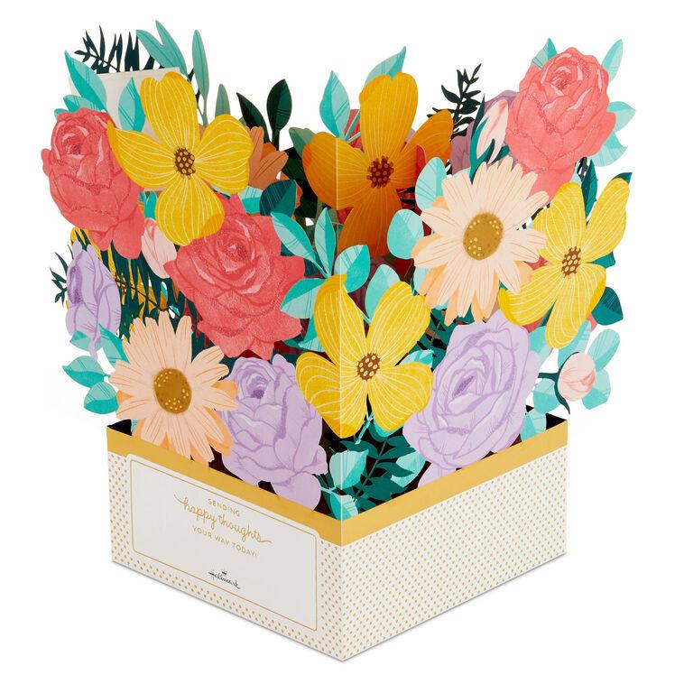 Hallmark 16.38" Jumbo Sending Happy Thoughts 3D Pop-Up Thinking Of You Card