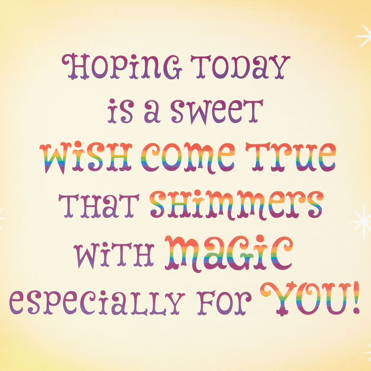 Hallmark 16" Birthday Magic Unicorn Jumbo Birthday Card