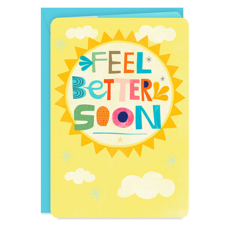 hallmark 16" Feel Better Soon Sun Jumbo Get Well Card