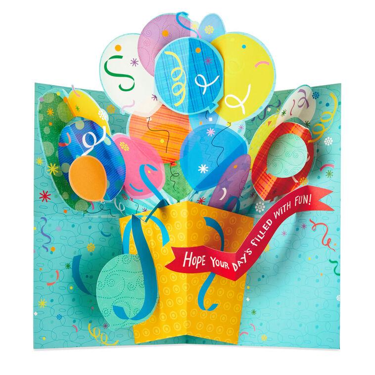 Hallmark 16" Fun Balloons Pop-Up Jumbo Birthday Card