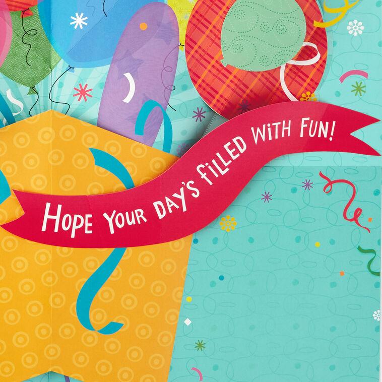 Hallmark 16" Fun Balloons Pop-Up Jumbo Birthday Card