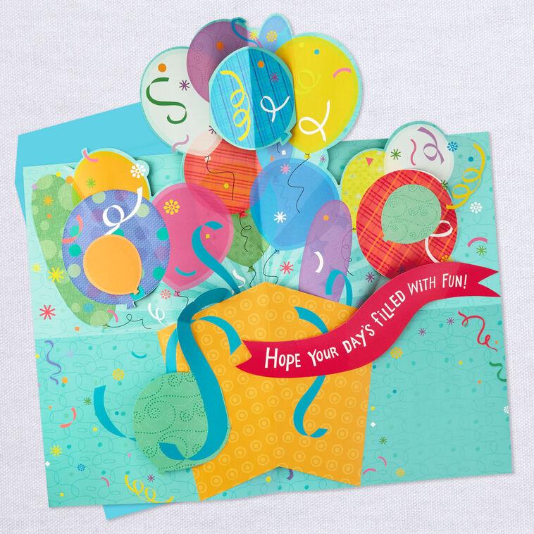 Hallmark 16" Fun Balloons Pop-Up Jumbo Birthday Card