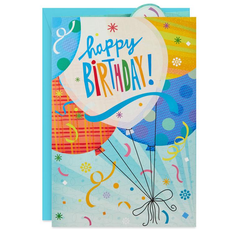 hallmark 16" Fun Balloons Pop-Up Jumbo Birthday Card