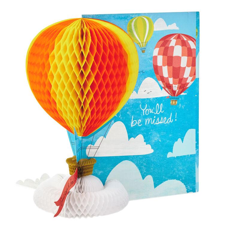 Hallmark 16" Hot Air Balloons Pop-Up Jumbo Goodbye Card