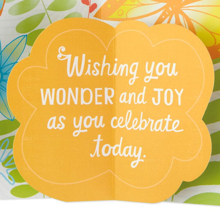 Hallmark 16" Joyful Butterflies Pop-Up Jumbo Birthday Card