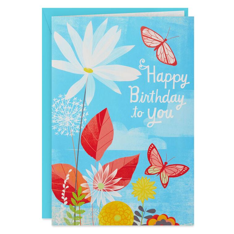 hallmark 16" Joyful Butterflies Pop-Up Jumbo Birthday Card