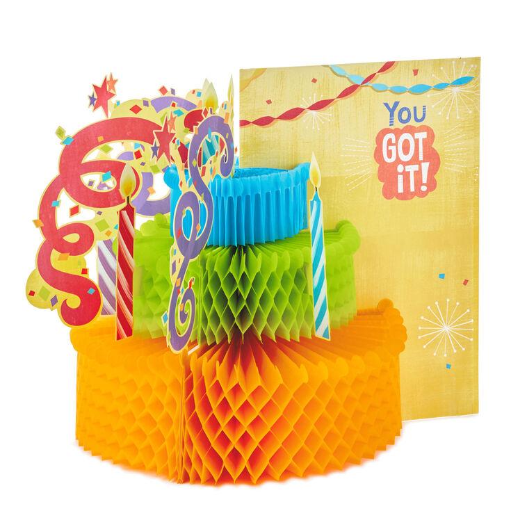 Hallmark 16" Make A Fuss Cake Pop-Up Jumbo Birthday Card