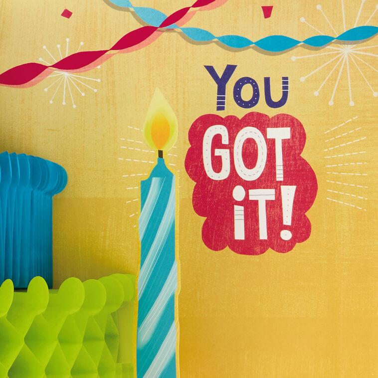 Hallmark 16" Make A Fuss Cake Pop-Up Jumbo Birthday Card