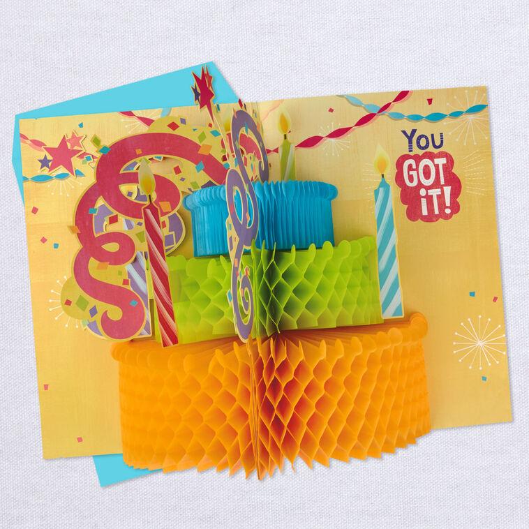 Hallmark 16" Make A Fuss Cake Pop-Up Jumbo Birthday Card