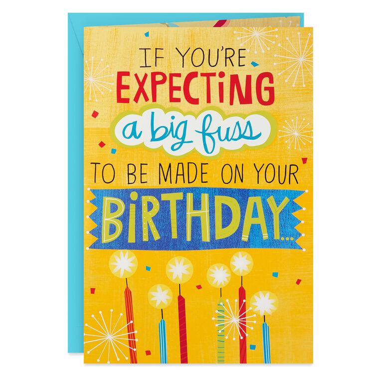 hallmark 16" Make a Fuss Cake Pop-Up Jumbo Birthday Card