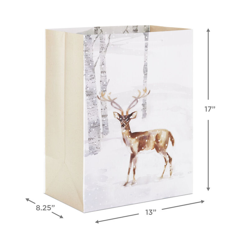 Hallmark 17" Wintry Watercolor 3-Pack Assortment X-Deep Christmas Gift Bags