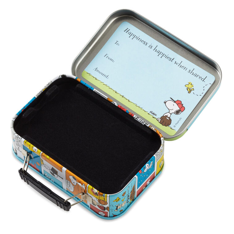 Hallmark 2.5" Peanuts® Gang Baseball Tin Gift Card Holder Box