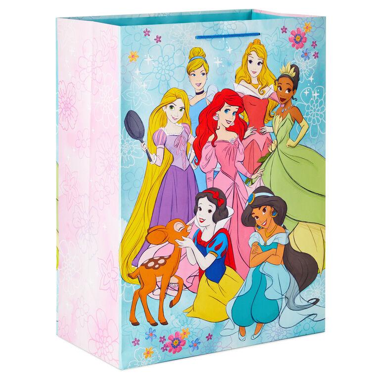 hallmark 20" Disney Princesses on Aqua Jumbo Gift Bag