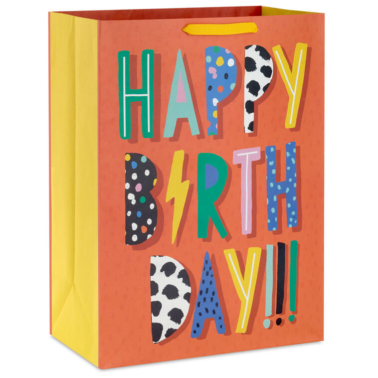 hallmark 20" Electrifying Wishes on Red Jumbo Birthday Gift Bag