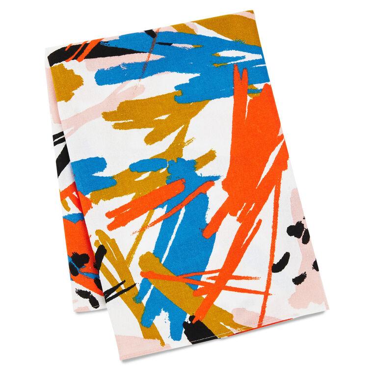 Hallmark 26" Abstract Doodles On Cream Fabric Gift Wrap