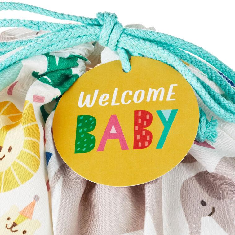 Hallmark 28" Welcome Baby Large Fabric Gift Bag With Tag