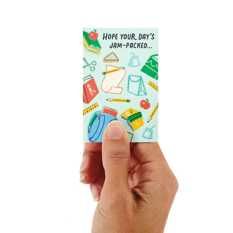 hallmark 3.25" Mini Little World Changers™ Day Packed With Good Stuff Card