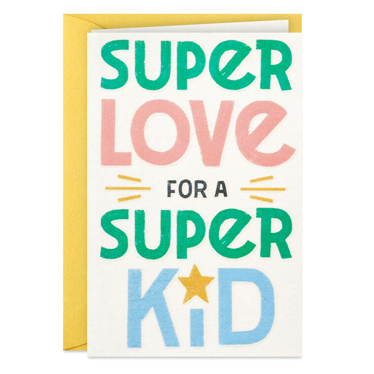Hallmark 3.25" Mini Little World Changers™ Super Love For A Super Kid Card
