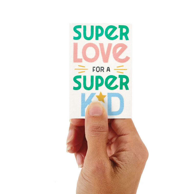 hallmark 3.25" Mini Little World Changers™ Super Love for a Super Kid Card