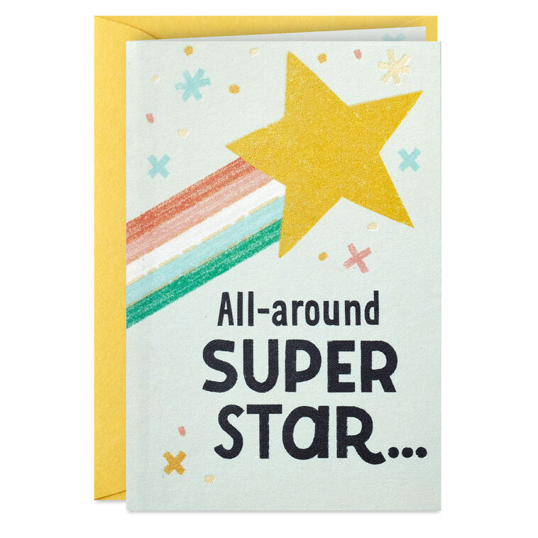 Hallmark 3.25" Mini Little World Changers™ Super Star Card