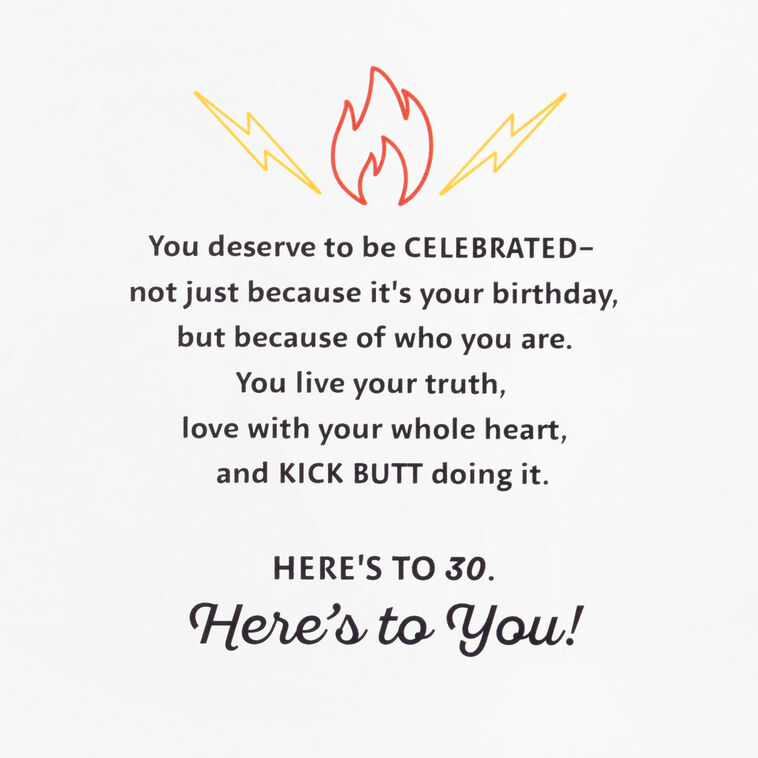 Hallmark 30 Killin' It Musical 30th Birthday Card With Light