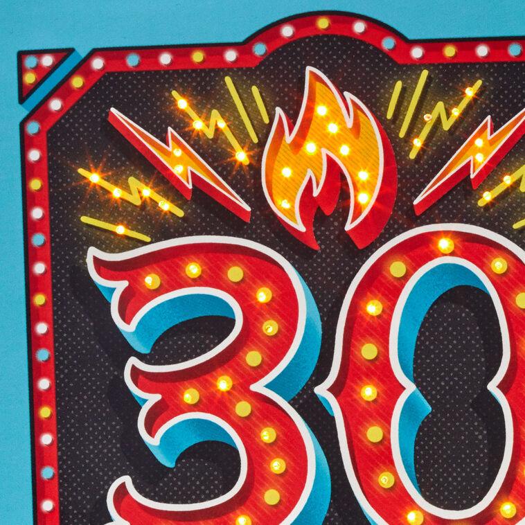 Hallmark 30 Killin' It Musical 30th Birthday Card With Light